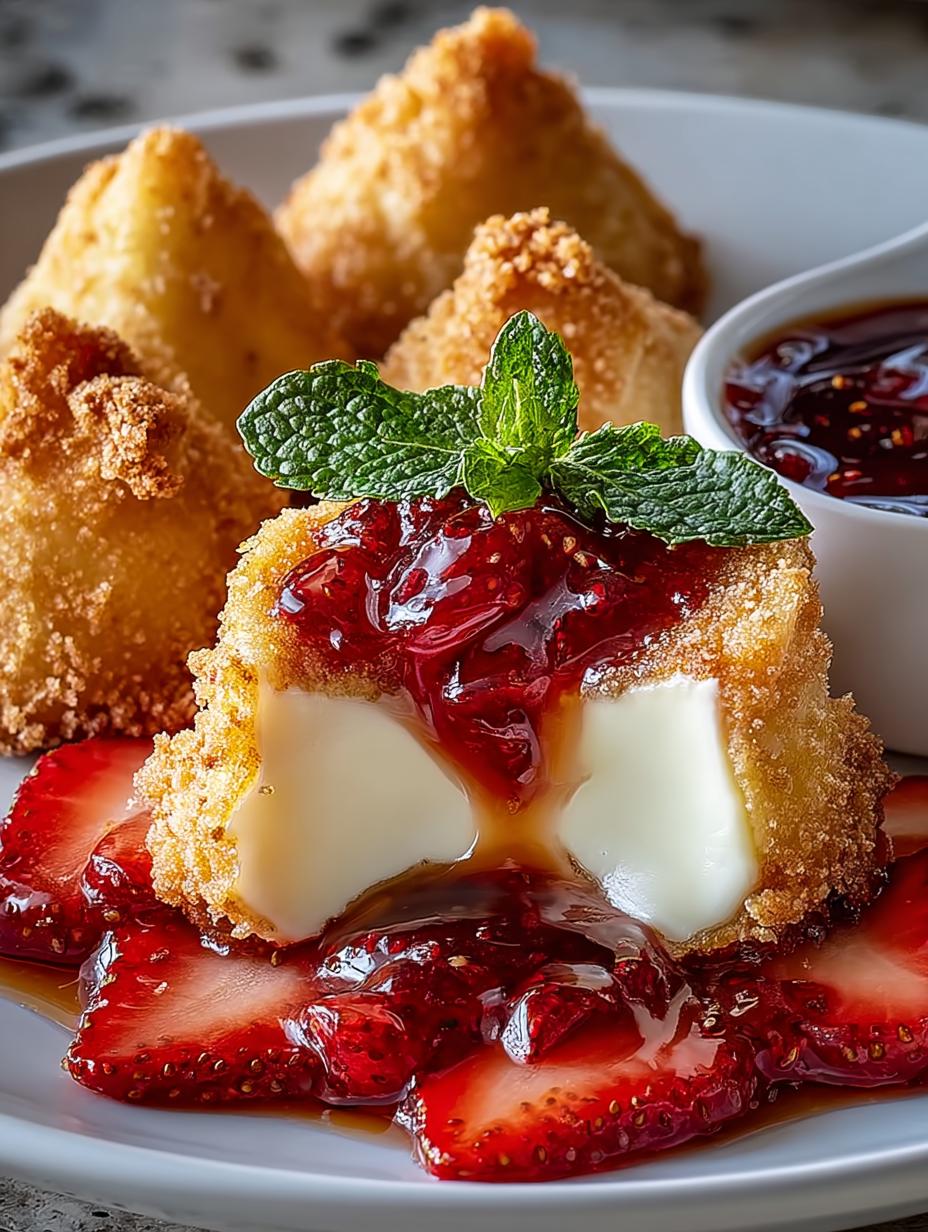 Deep Fried Strawberry Cheesecake