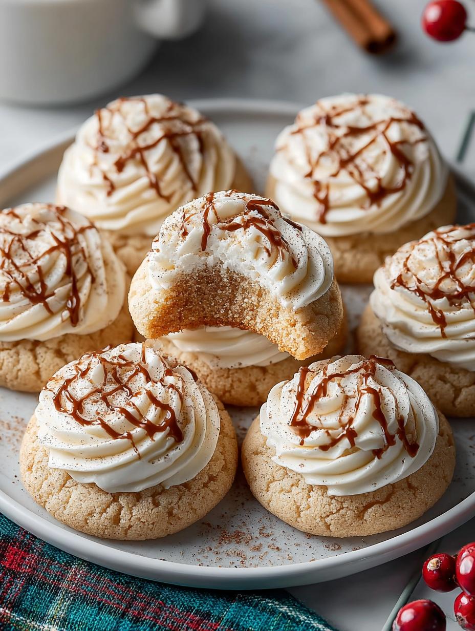 Eggnog Thumbprint Cookies