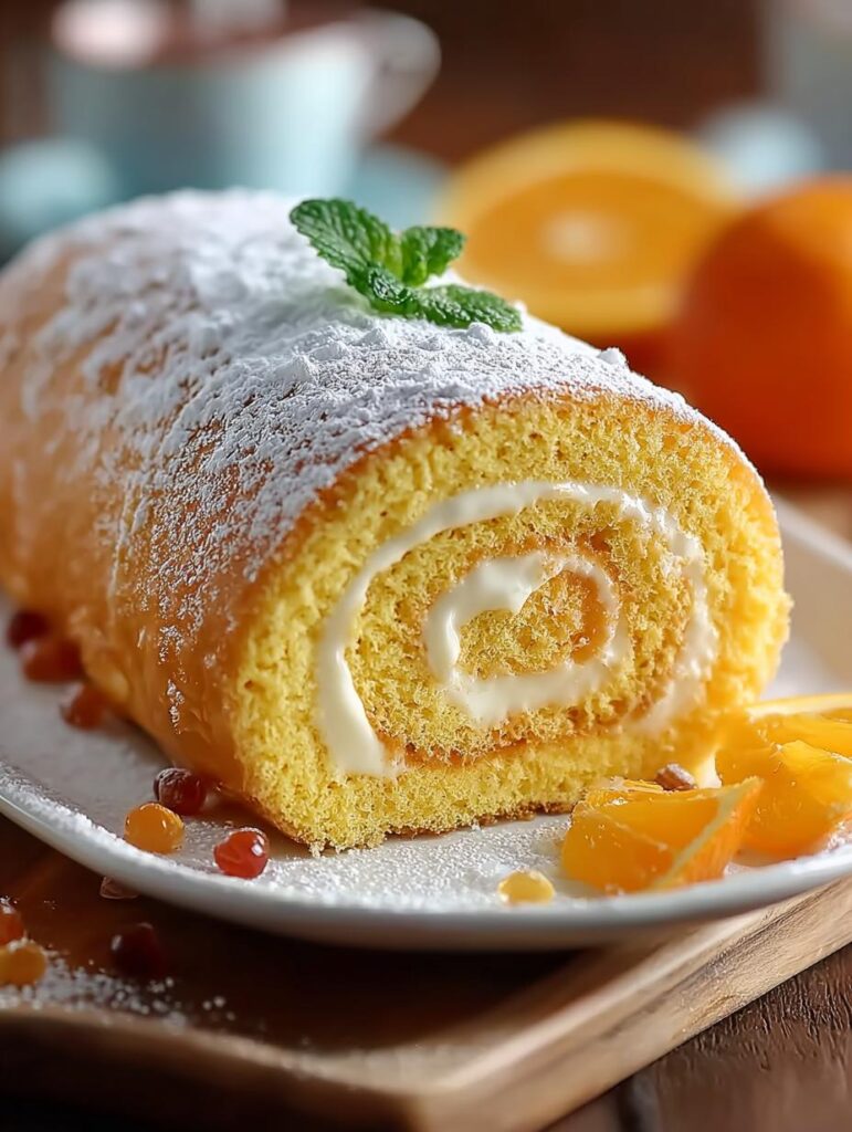 Orange Swiss Roll Cake