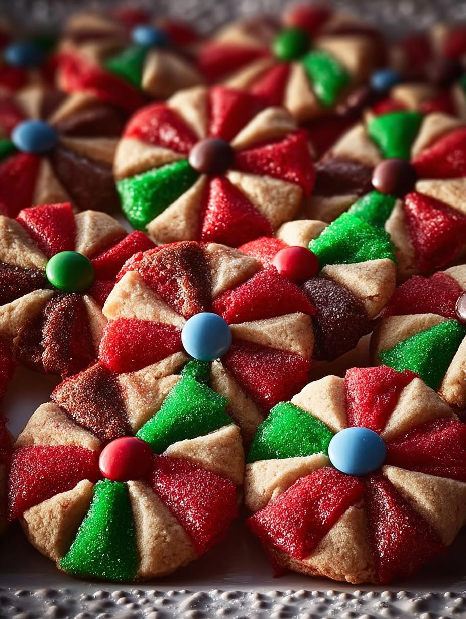 Poinsettia Cookies with M&Ms: 30 Festive Treats for Holidays - Poinsettia Cookies with Mandms - main visual representation