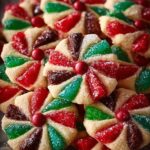 Poinsettia Cookies with Mandms