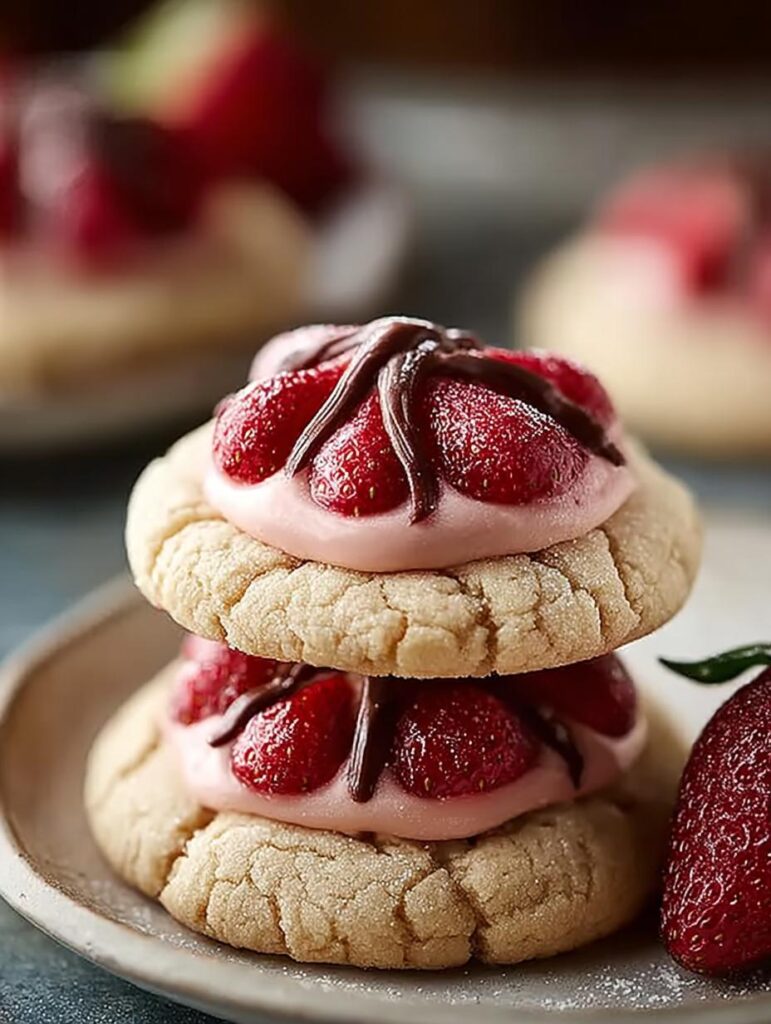 Strawberry Kiss Cookies