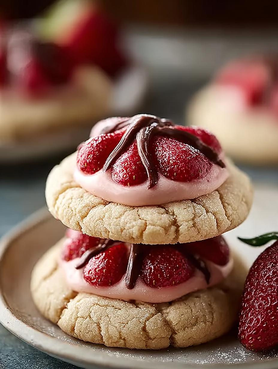 Strawberry Kiss Cookies