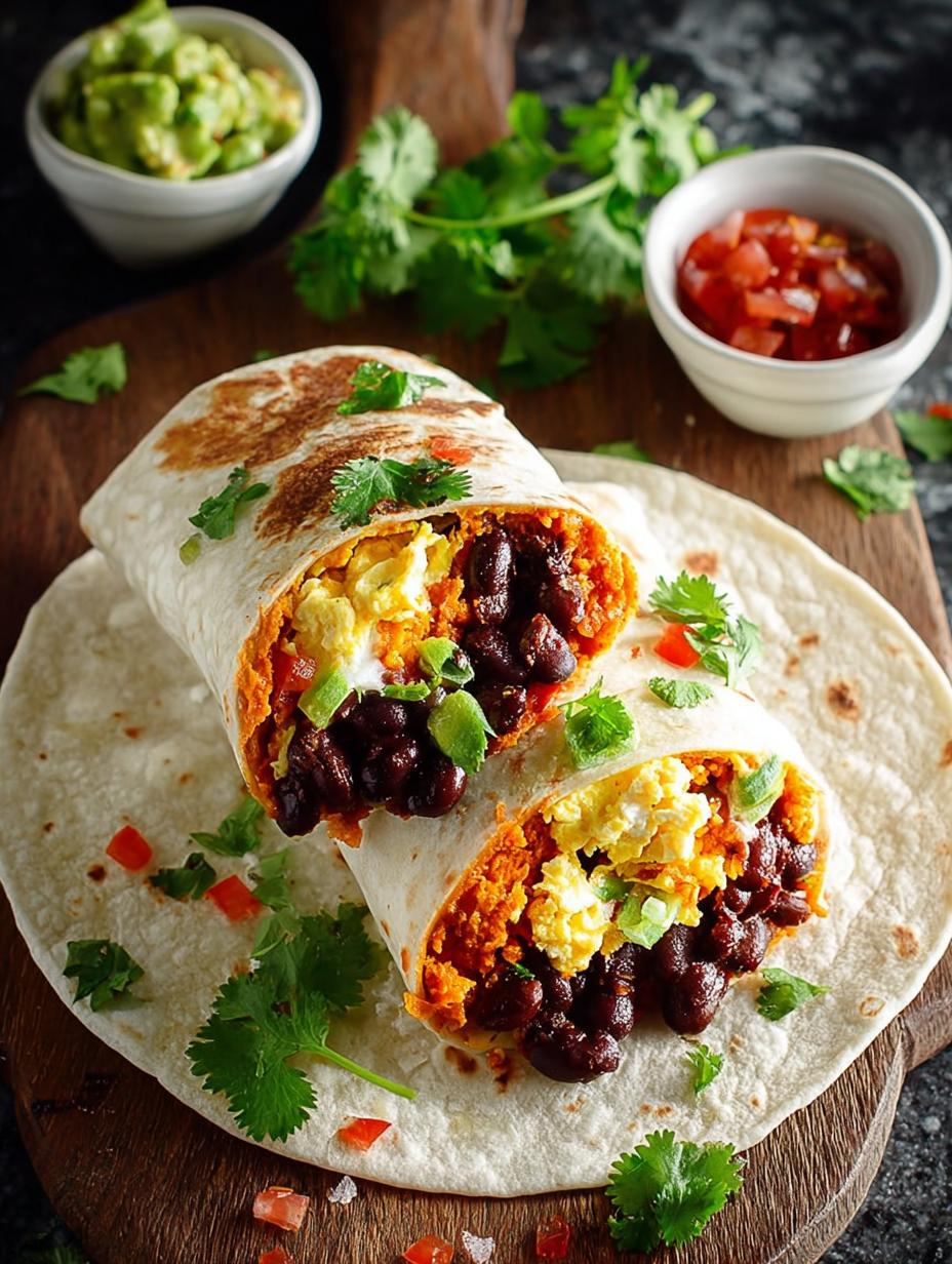 Sweet Potato Black Bean Breakfast Burritos to Savor - Sweet Potato Black Bean - main visual representation