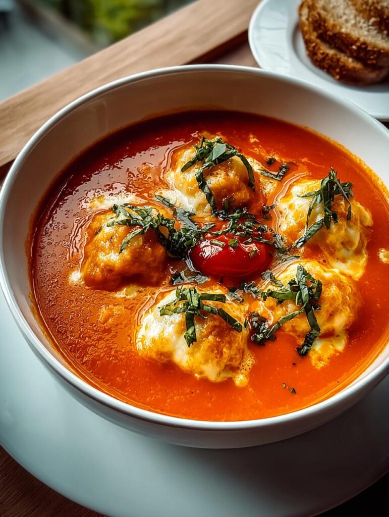 Tomato Soup with Cheesy