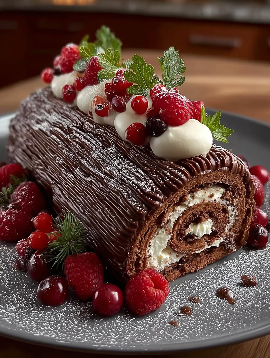 Dreamy Classic Yule Log Recipe for Holiday Cheer - Yule Log - additional detail