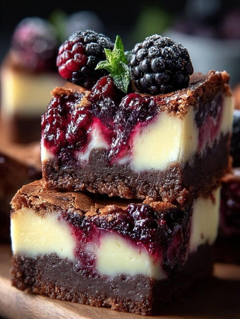 Blackberry Cheesecake Brownies