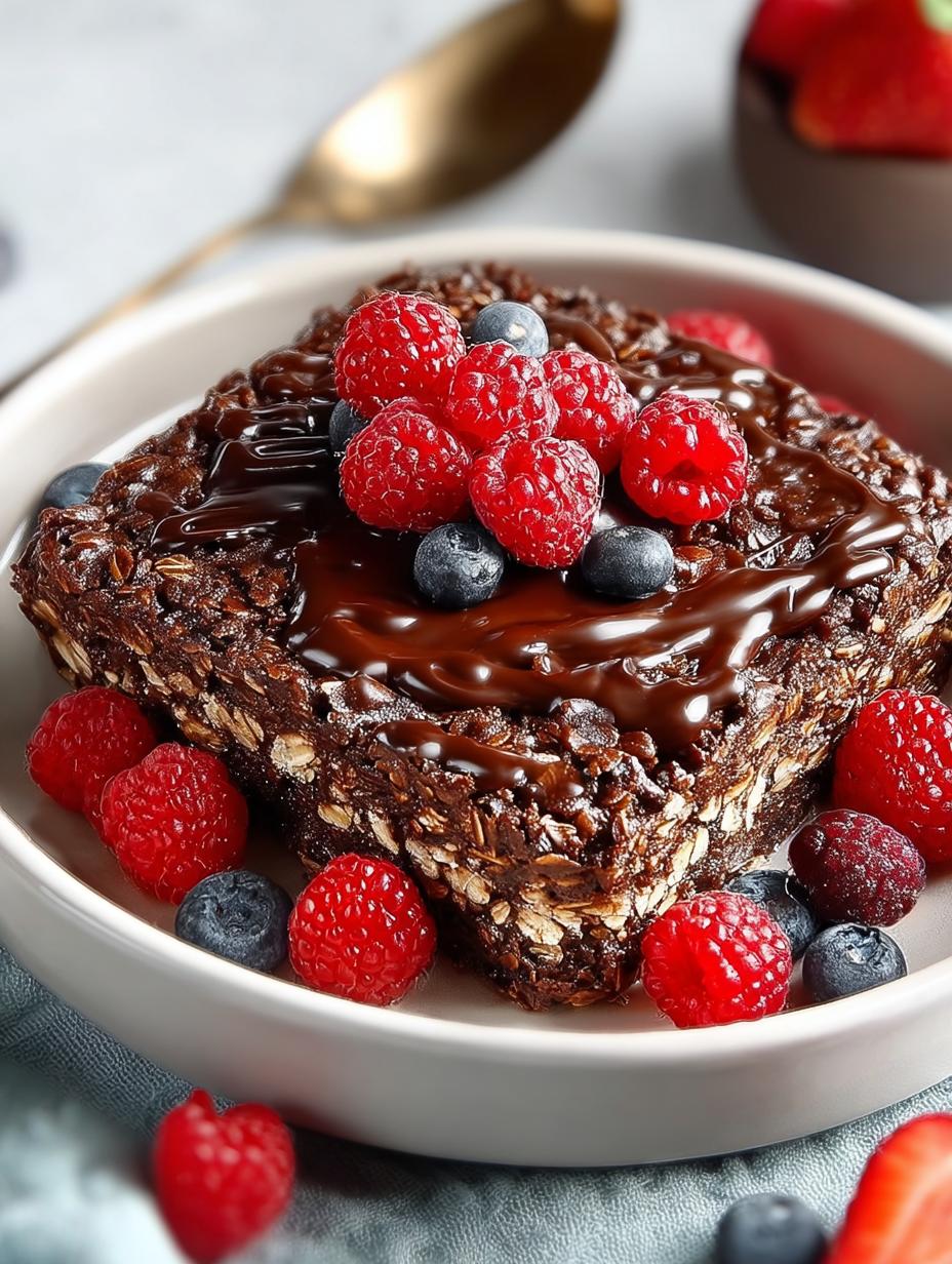 Decadent Brownie Baked Oatmeal for Breakfast Bliss - Brownie Baked Oatmeal - main visual representation
