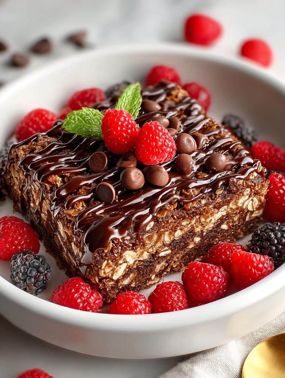 Decadent Brownie Baked Oatmeal for Breakfast Bliss - Brownie Baked Oatmeal - additional detail