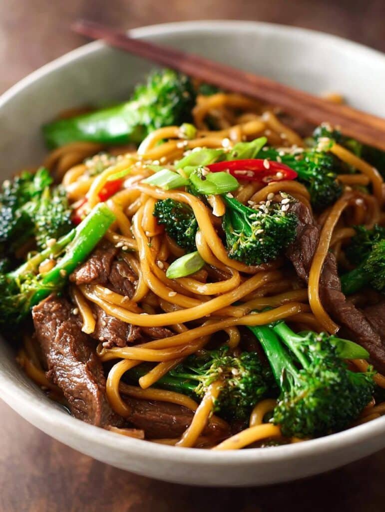 Chinese Beef Broccoli Noodles