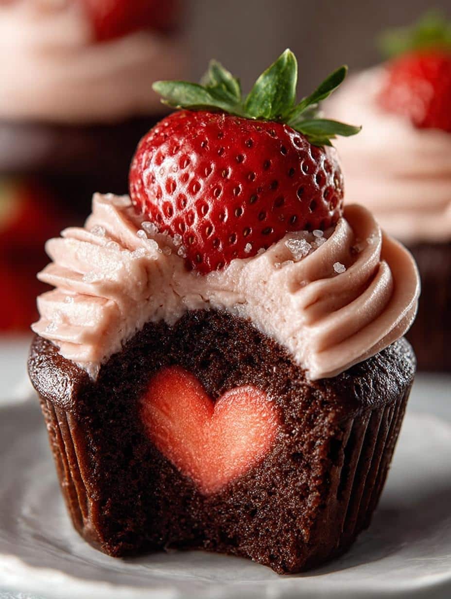 Chocolate Covered Strawberry Cupcakes: 15 Reasons to Indulge 2 Chocolate Covered Strawberry Cupcakes: 15 Reasons to Indulge - Chocolate Covered Strawberry Cupcakes - main visual representation