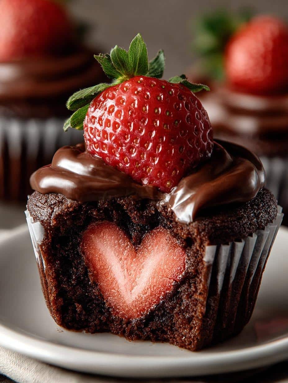 Chocolate Covered Strawberry Cupcakes: 15 Reasons to Indulge 3 Chocolate Covered Strawberry Cupcakes: 15 Reasons to Indulge - Chocolate Covered Strawberry Cupcakes - additional detail