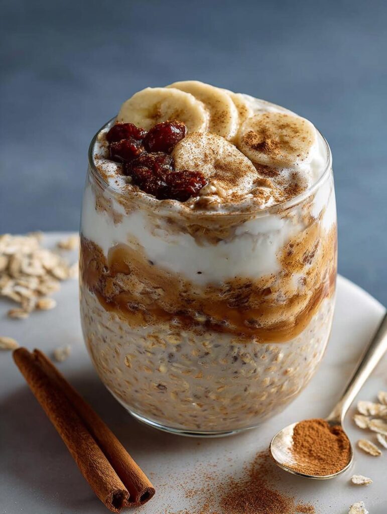 Cinnamon Roll Overnight Oats