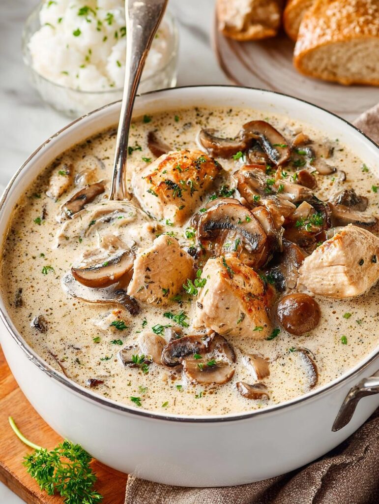 Creamy Chicken Mushroom Soup