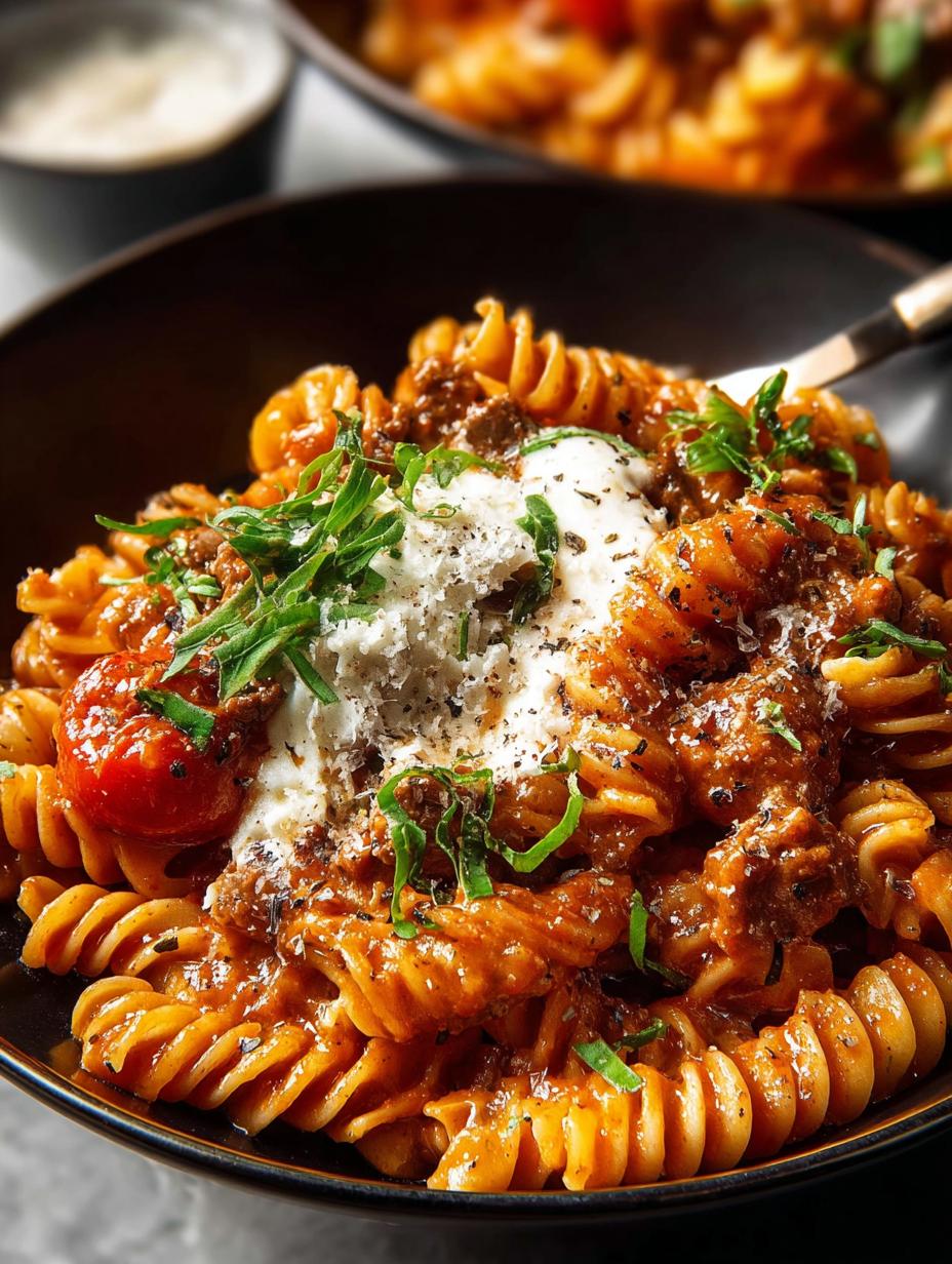 Delicious Creamy Tomato Beef Pasta in 30 Minutes - Creamy Tomato Beef Pasta - additional detail