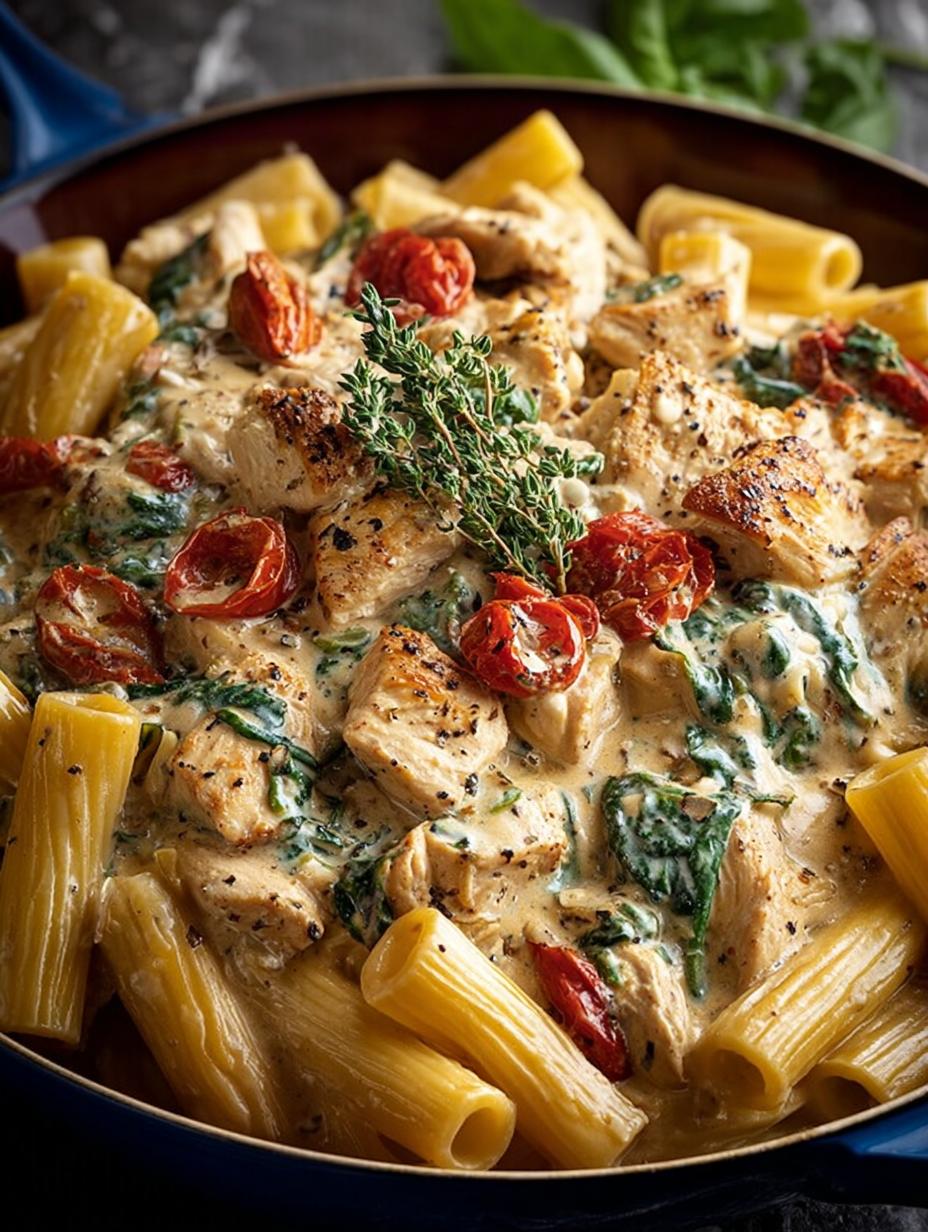 Delicious Creamy Tuscan Chicken Pasta Recipe for Dinner - Creamy Tuscan Chicken Pasta - additional detail