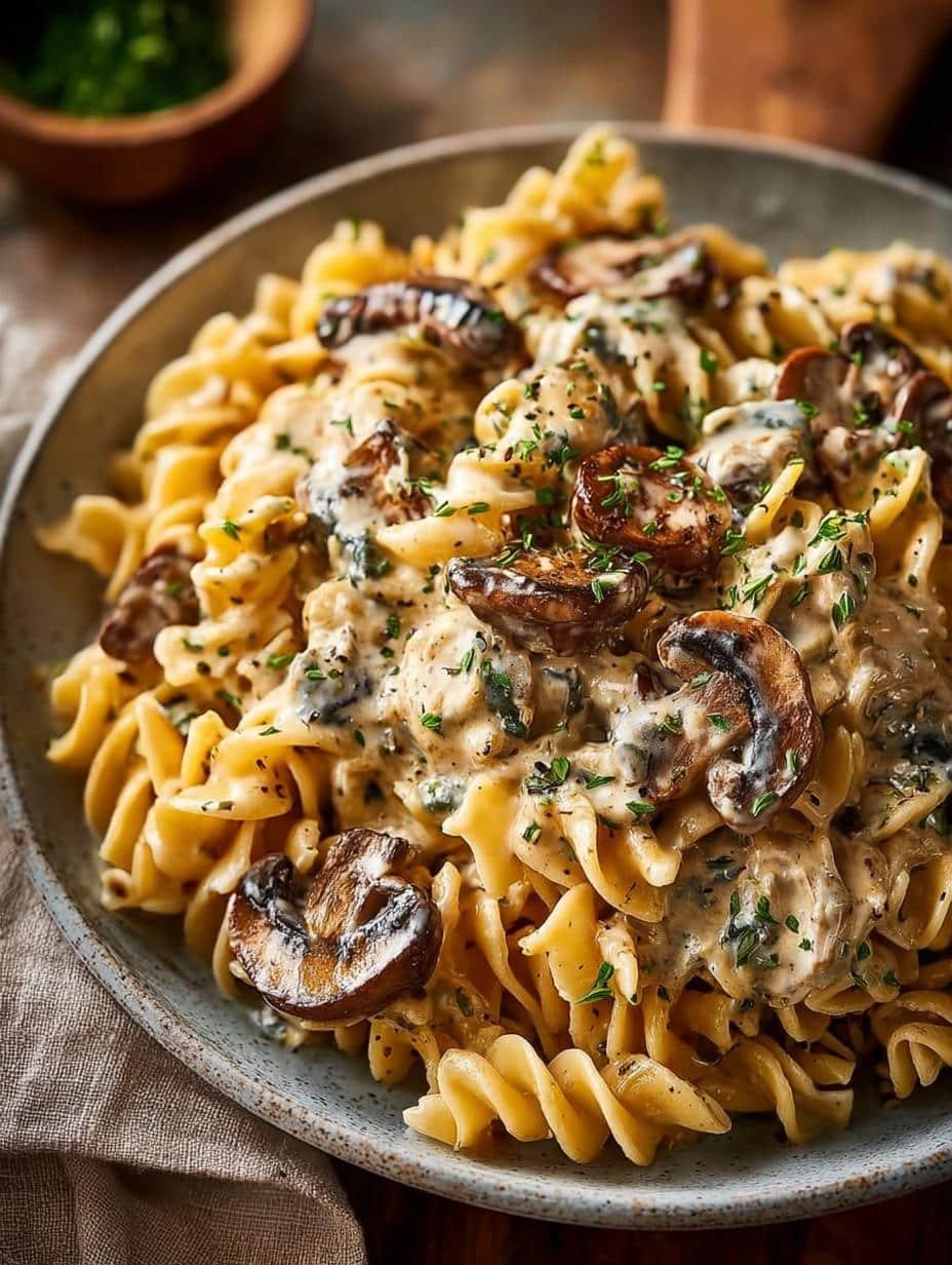 Creamy Vegan Mushroom Stroganoff