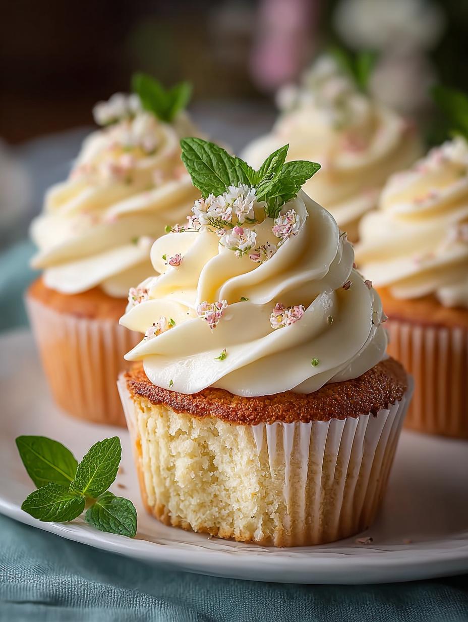 Delicious Elderflower Cupcakes with Meyer Lemon Twist - Elderflower Cupcakes - main visual representation