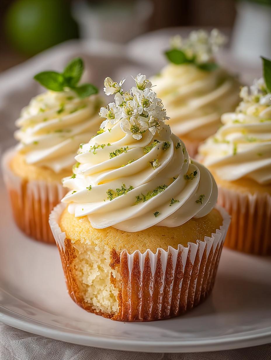 Delicious Elderflower Cupcakes with Meyer Lemon Twist - Elderflower Cupcakes - additional detail