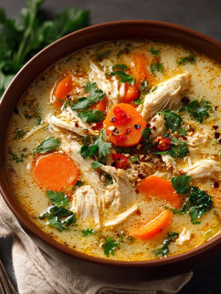 Ginger Coconut Chicken Soup