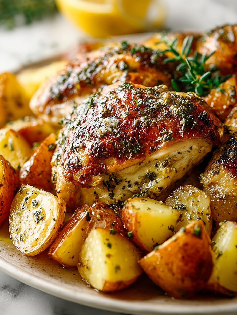 Greek Lemon Chicken Potatoes: A Flavorful Roast Recipe - Greek Lemon Chicken Potatoes - main visual representation