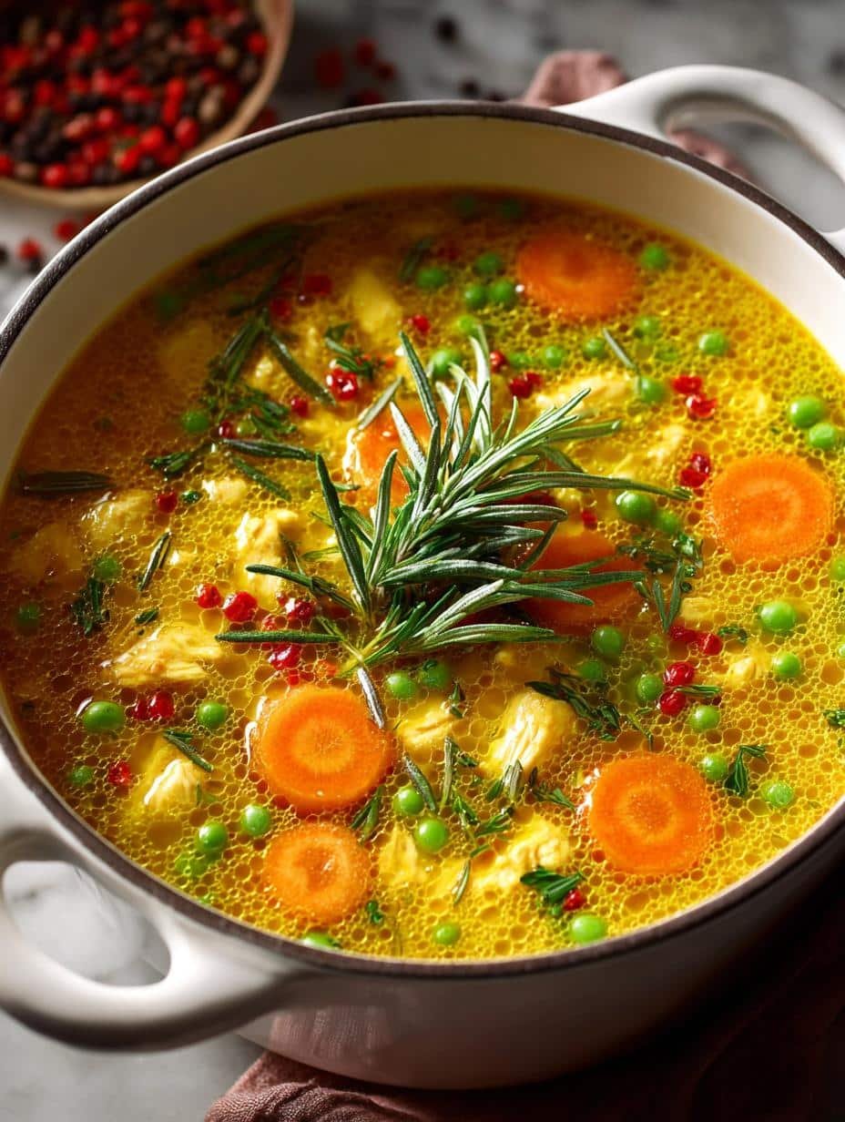 Healthy Chicken Soup with Turmeric and Ginger for Wellness - Healthy Chicken Soup with - main visual representation