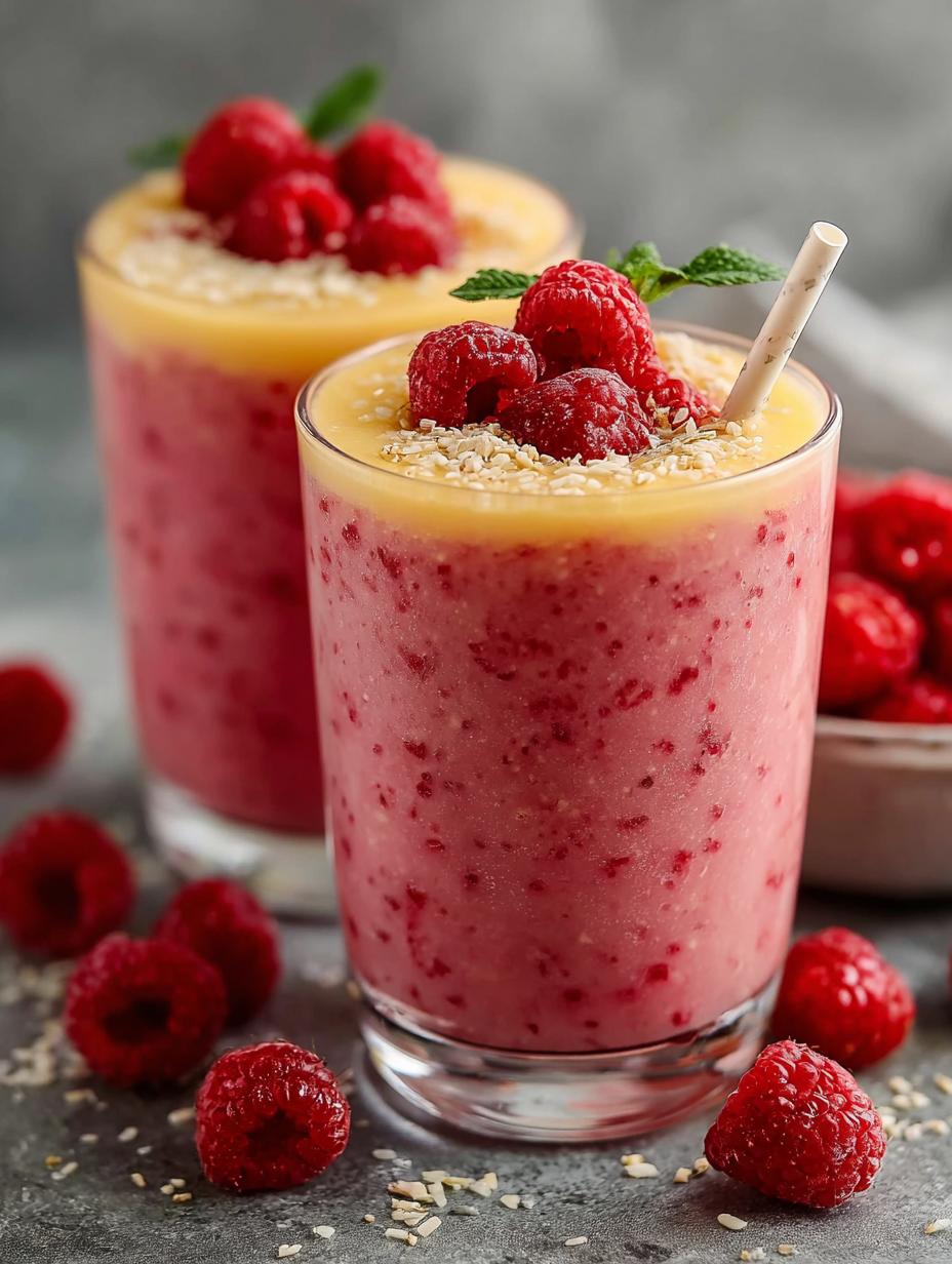 Healthy Mango Raspberry Smoothie