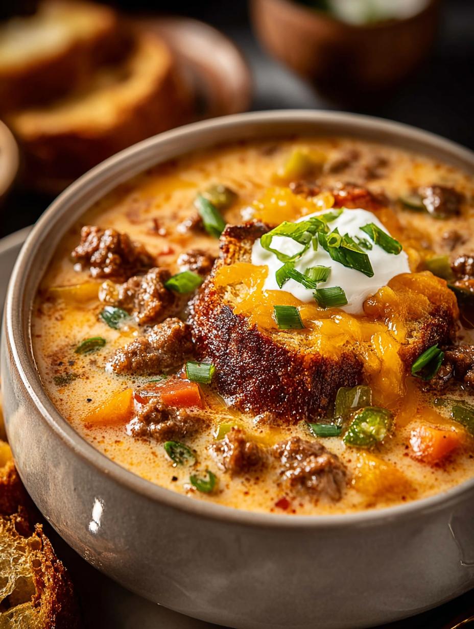 Irresistible Crockpot Cheeseburger Soup: 6 Reasons to Love It - Irresistible Crockpot Cheeseburger Soup - additional detail