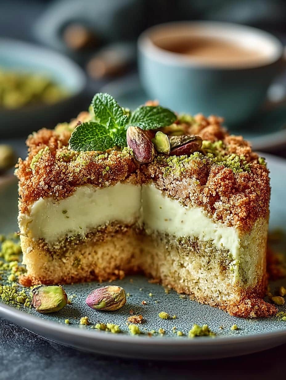 Italian Pistachio Crumb Cake
