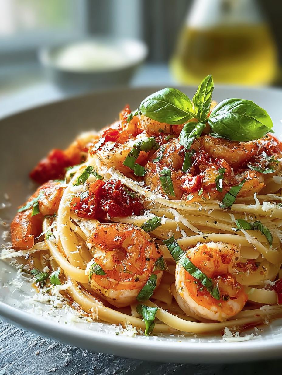 Italian Shrimp Linguine with