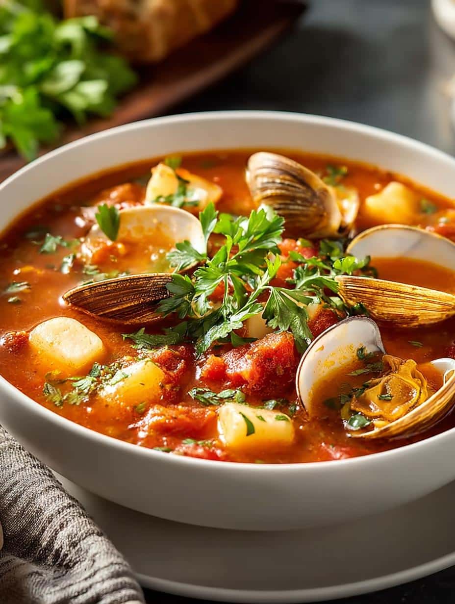 Delicious Manhattan Clam Chowder That Will Wow You 2 Delicious Manhattan Clam Chowder That Will Wow You - Manhattan Clam Chowder - main visual representation
