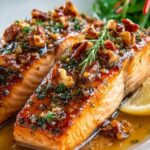 Maple Pecan Glazed Salmon