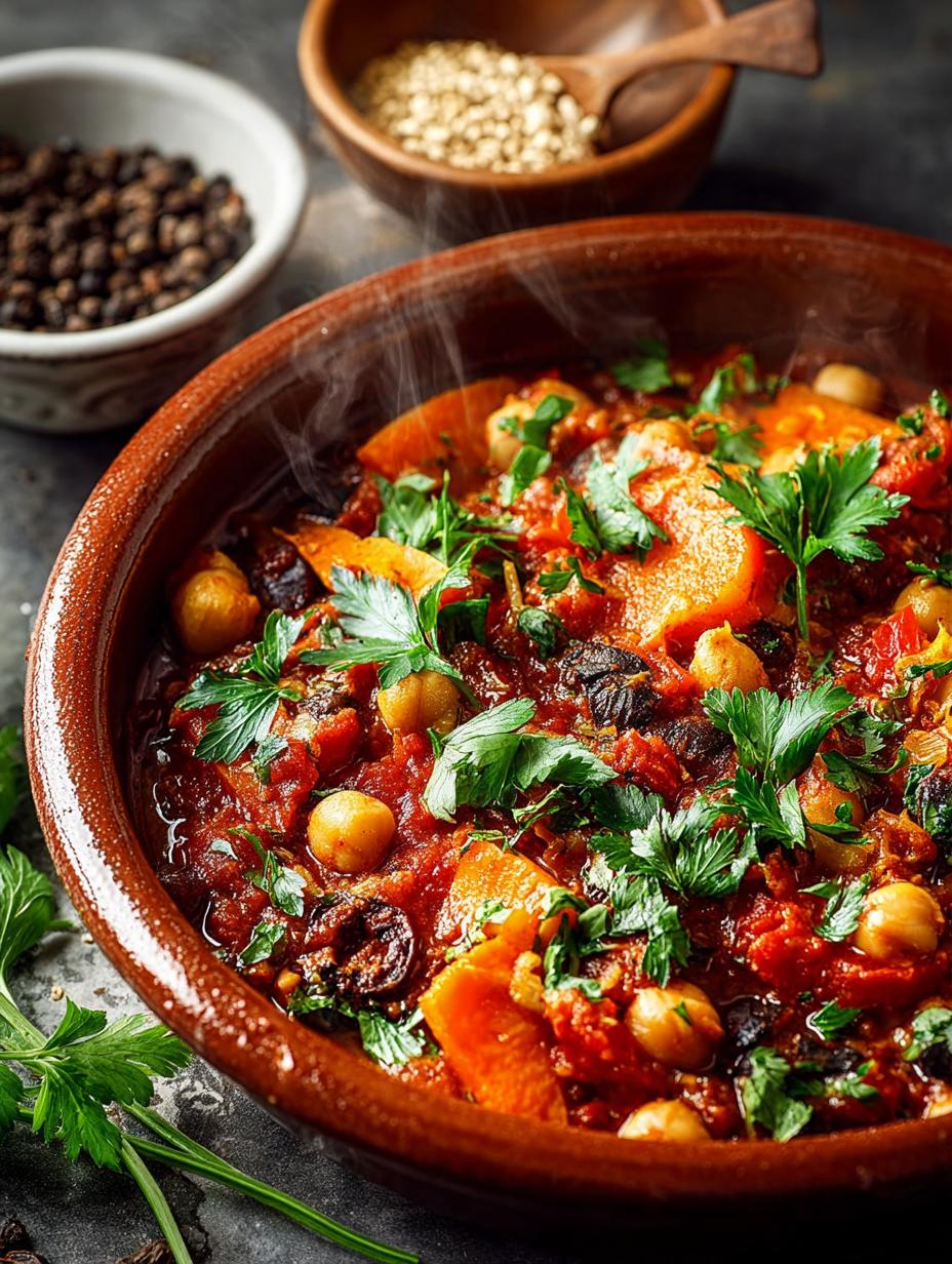 Moroccan Chickpea Stew with Sweet Potatoes Recipe - Moroccan Chickpea Stew with - additional detail