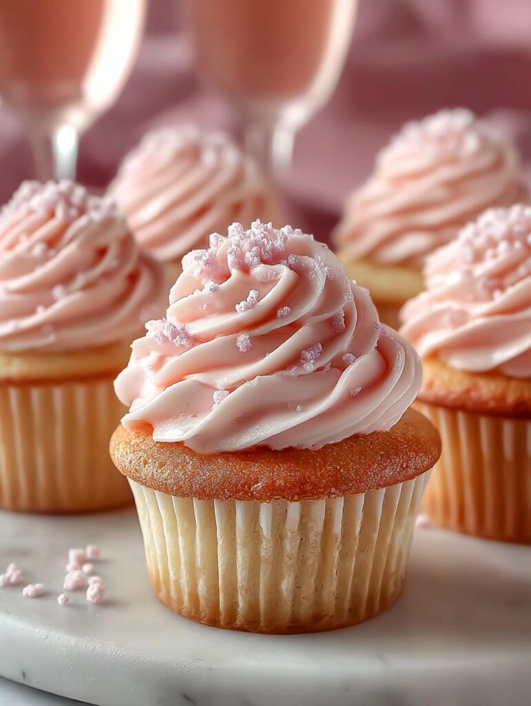 Pink Champagne Cupcakes