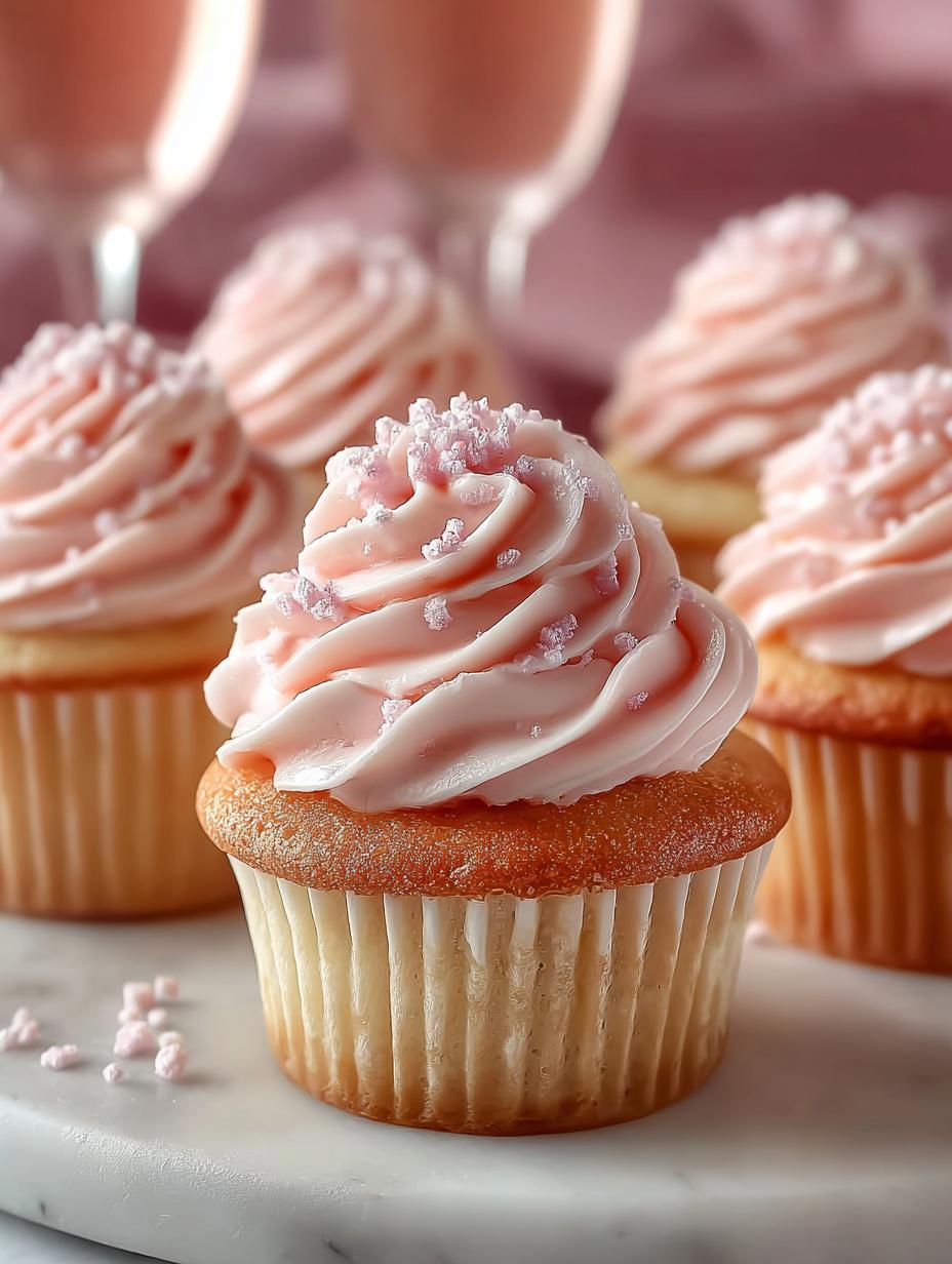 Pink Champagne Cupcakes