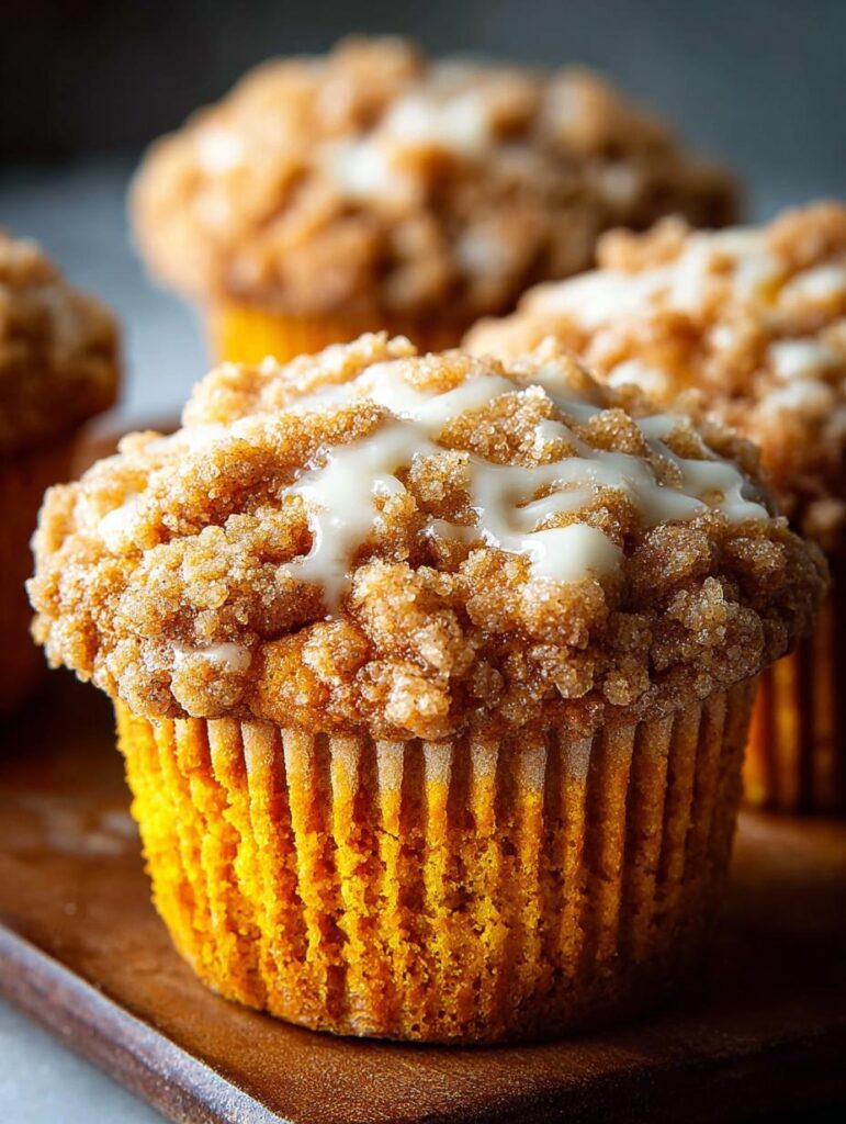 Pumpkin Crumb Cake Muffins