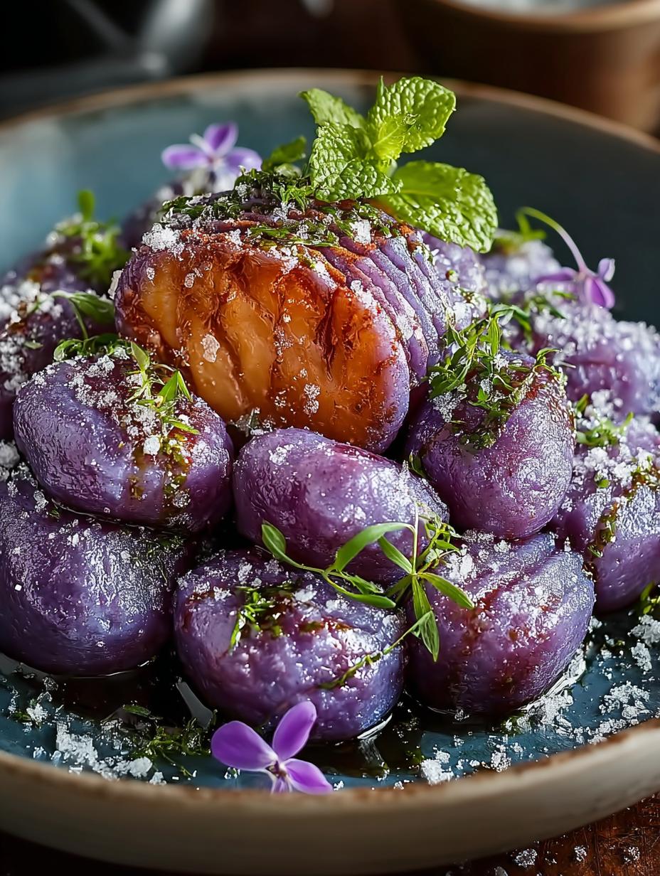 Delicious Purple Sweet Potato Gnocchi with Fresh Chutney - Purple Sweet Potato Gnocchi - additional detail