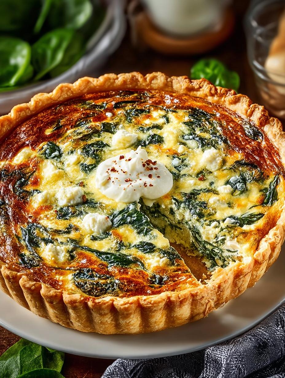 Savory Spinach Feta Quiche: 8 Irresistible Recipes - Spinach Feta Quiche - additional detail