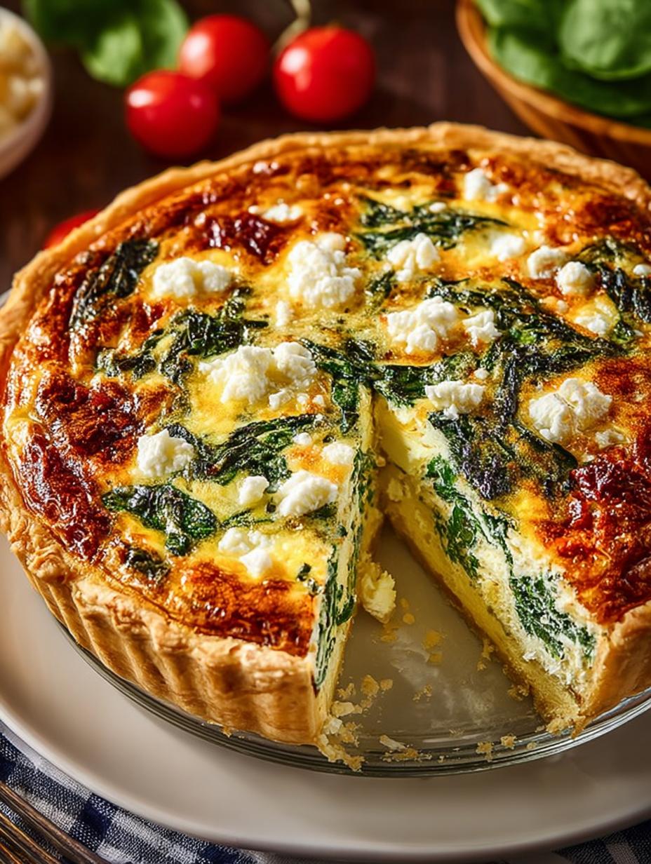 Spinach Feta Quiche