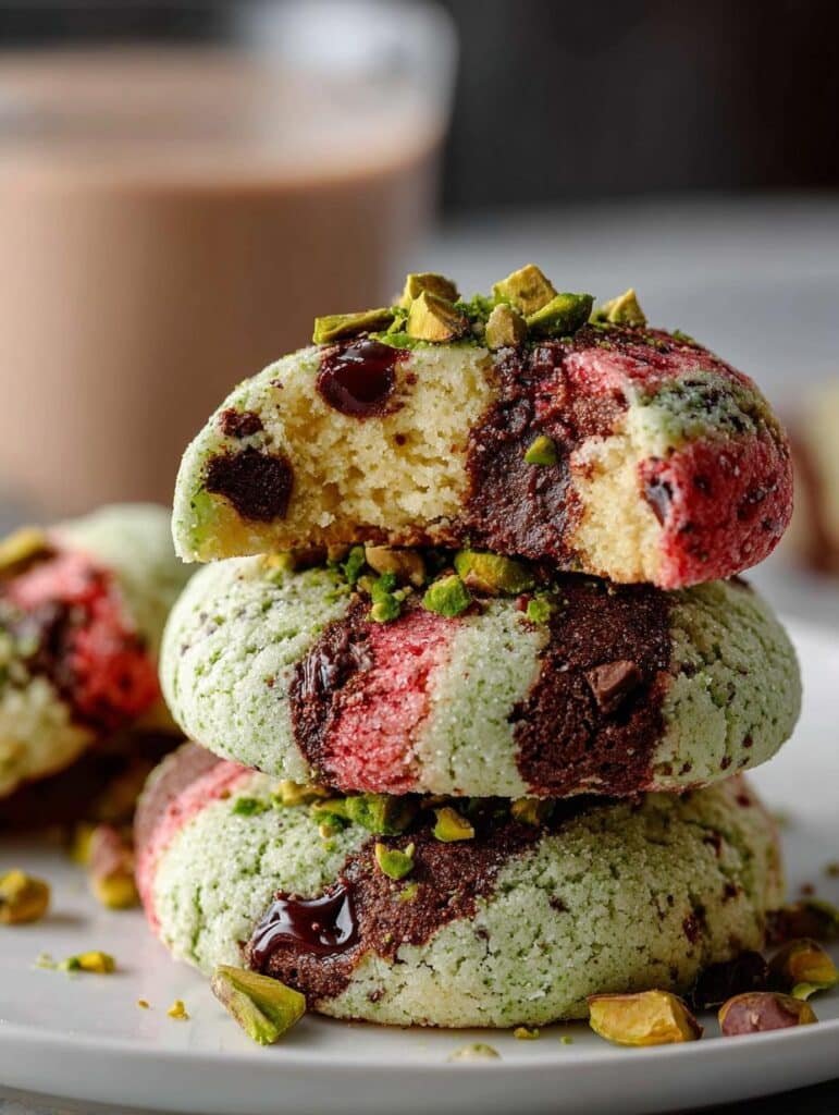Spumoni Cookies Cherry Pistachio