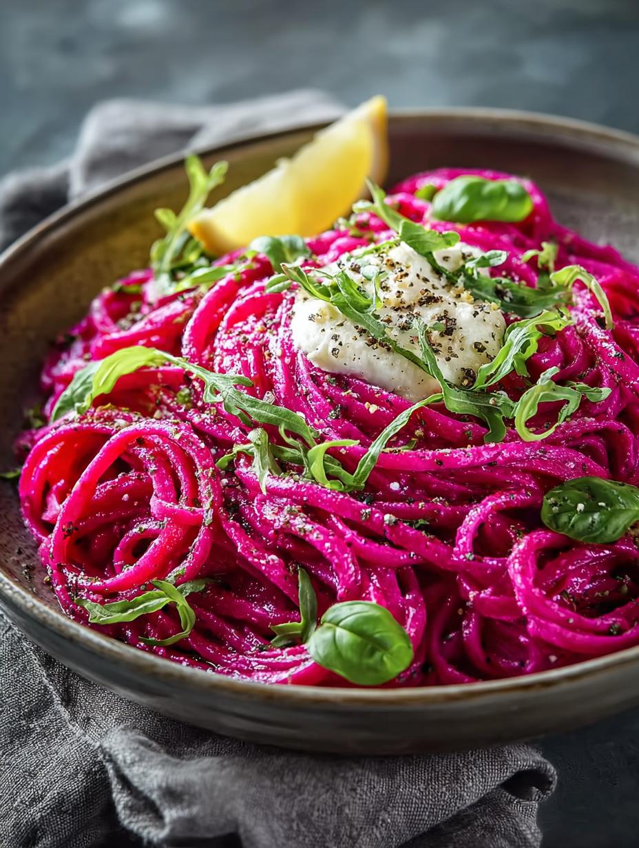 Vegan Beet Alfredo with