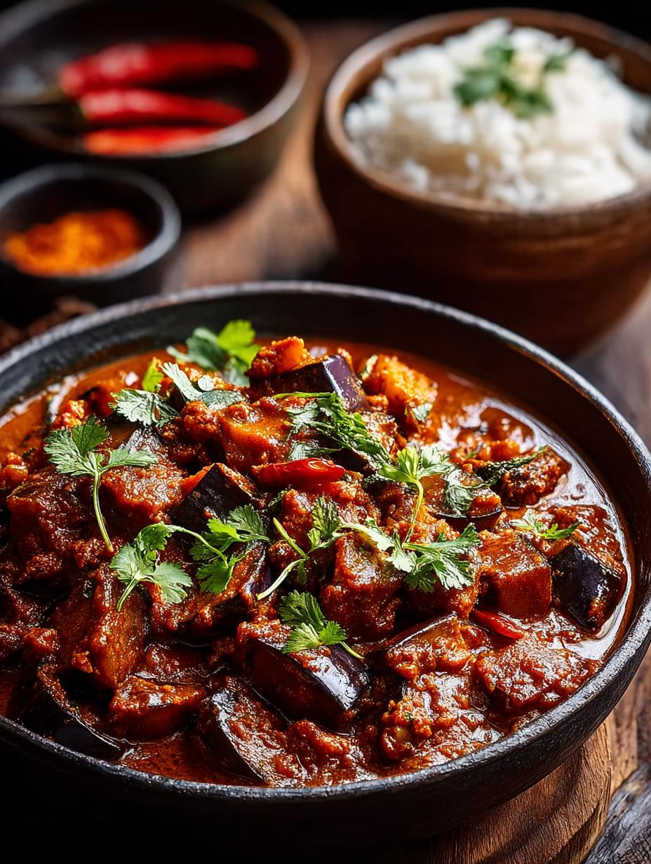 Aubergine Curry: 5 Steps to a Heartwarming Vegan Delight - Aubergine Curry - additional detail