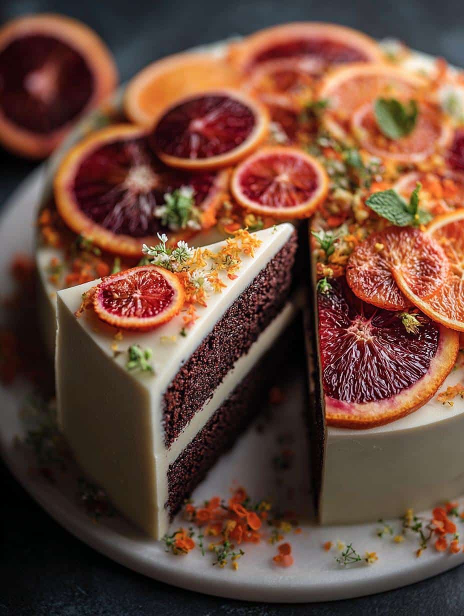 Blood Orange Chocolate Cake