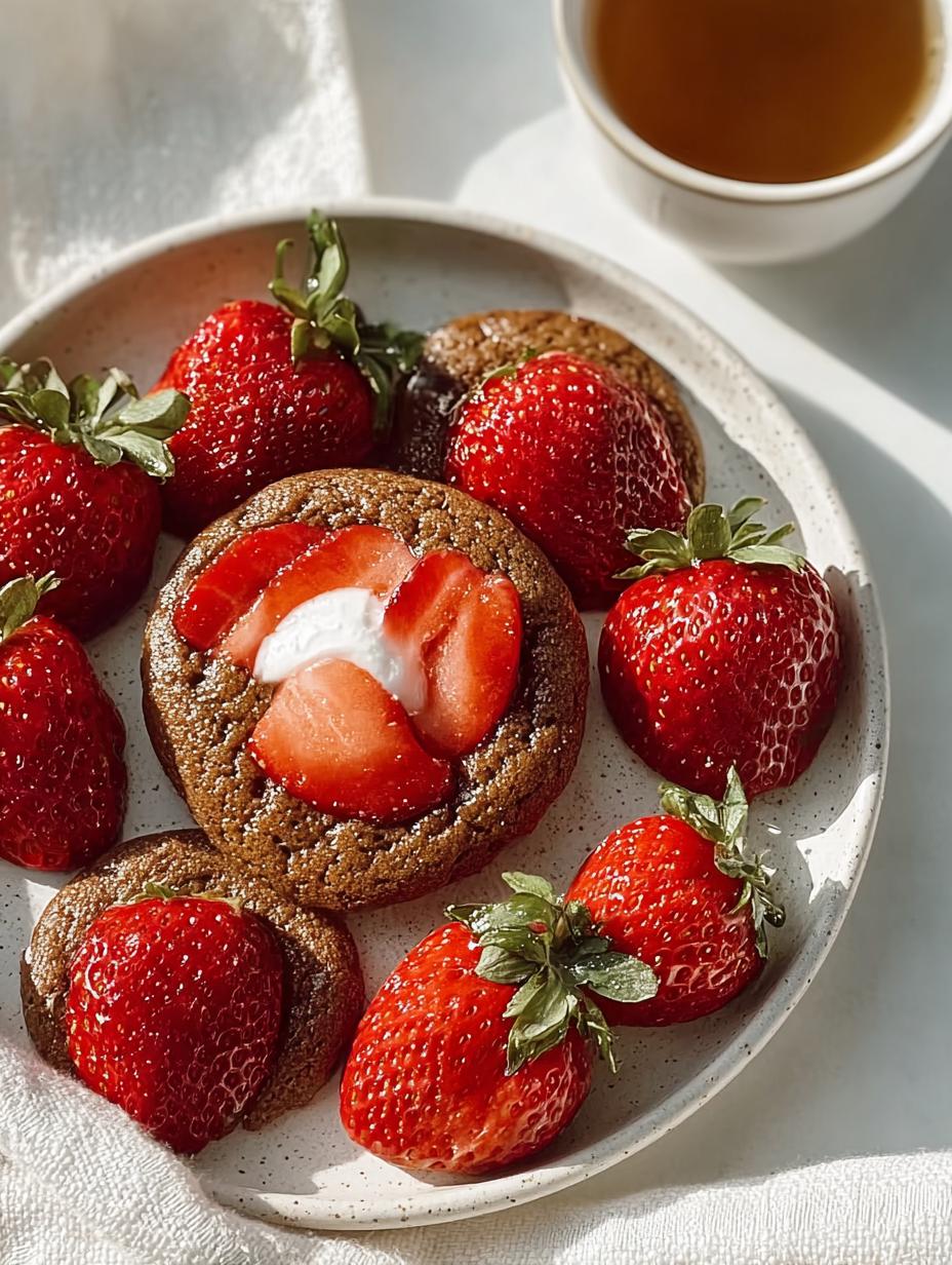 Brown Butter Strawberry Hojicha Cookies to Savor - Brown Butter Strawberry Hojicha - additional detail