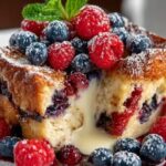 Mixed Berry Bread Pudding
