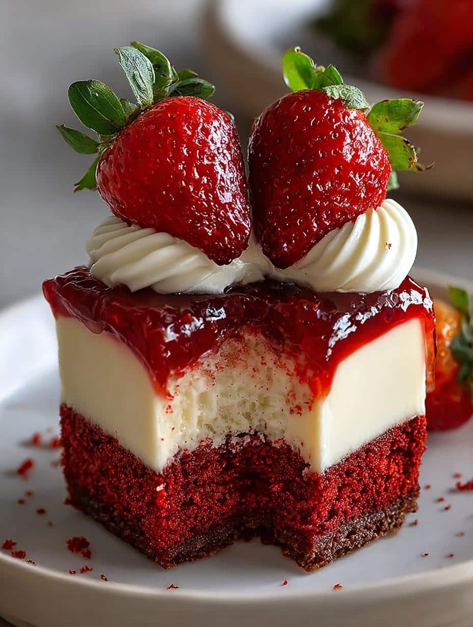 Strawberry Cheesecake Red Velvet: 12 Indulgent Cupcakes - Strawberry Cheesecake Red Velvet - main visual representation