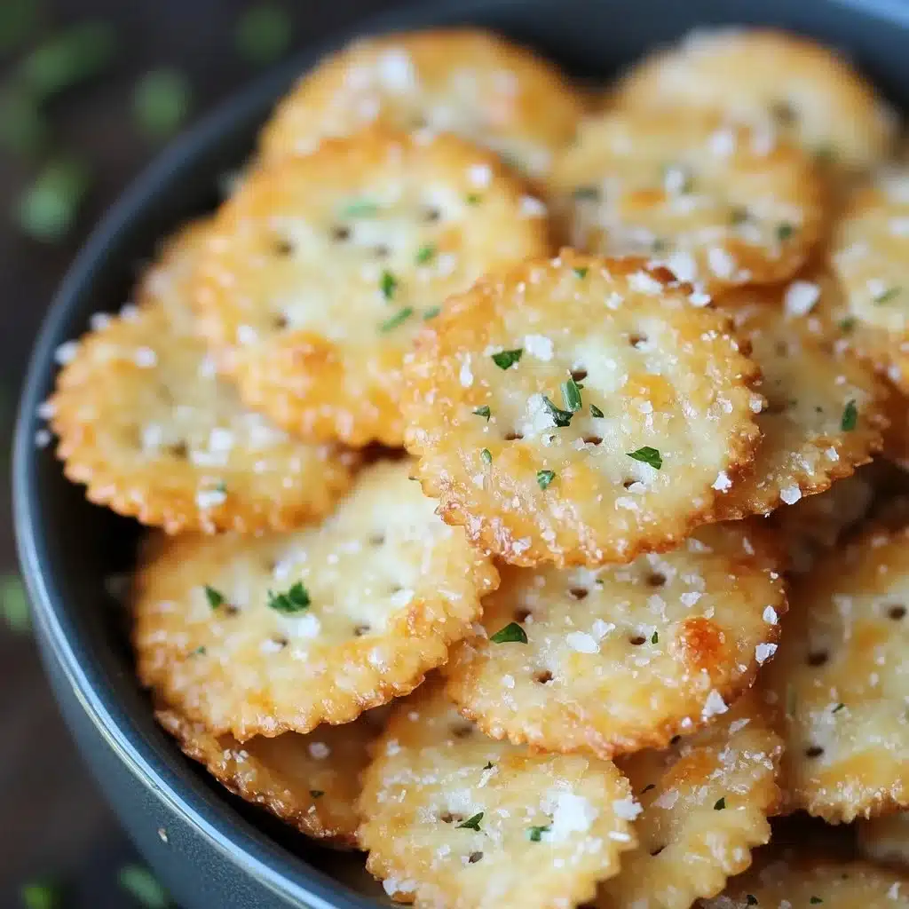 Delicious Cheesy Garlic Ritz Bits served as a tasty appetizer