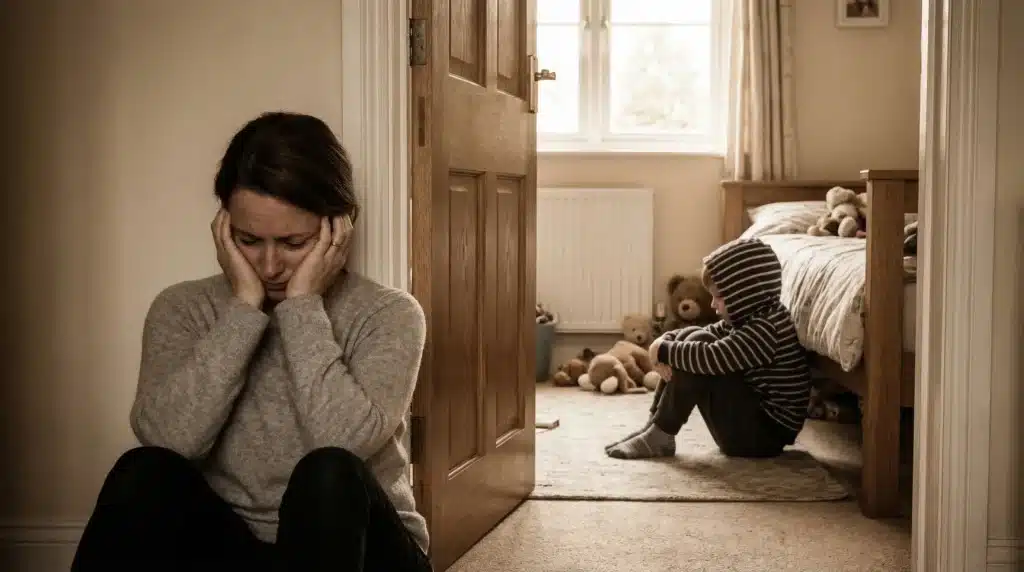 A highly emotional realistic parenting scene showi delpmaspu