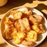 Delicious fried milk dish, a crispy Spanish custard served as a dessert.