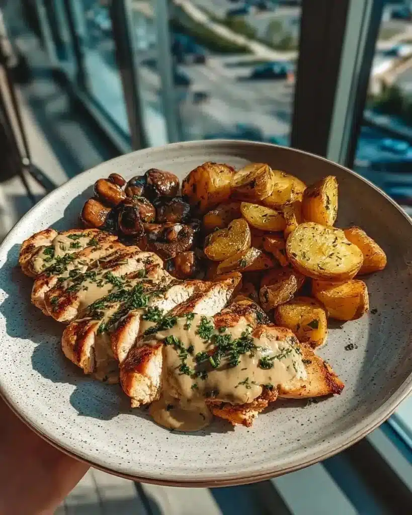 Seasoned grilled chicken wings served with tasty sides on a platter.